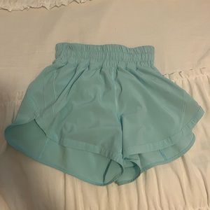 Lululemon Track That High Rise Shorts 3” Icing Blue